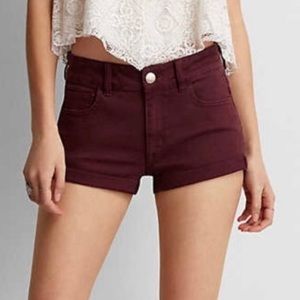 AE Denim Hi-Rise Shortie Super Super Stretch size10